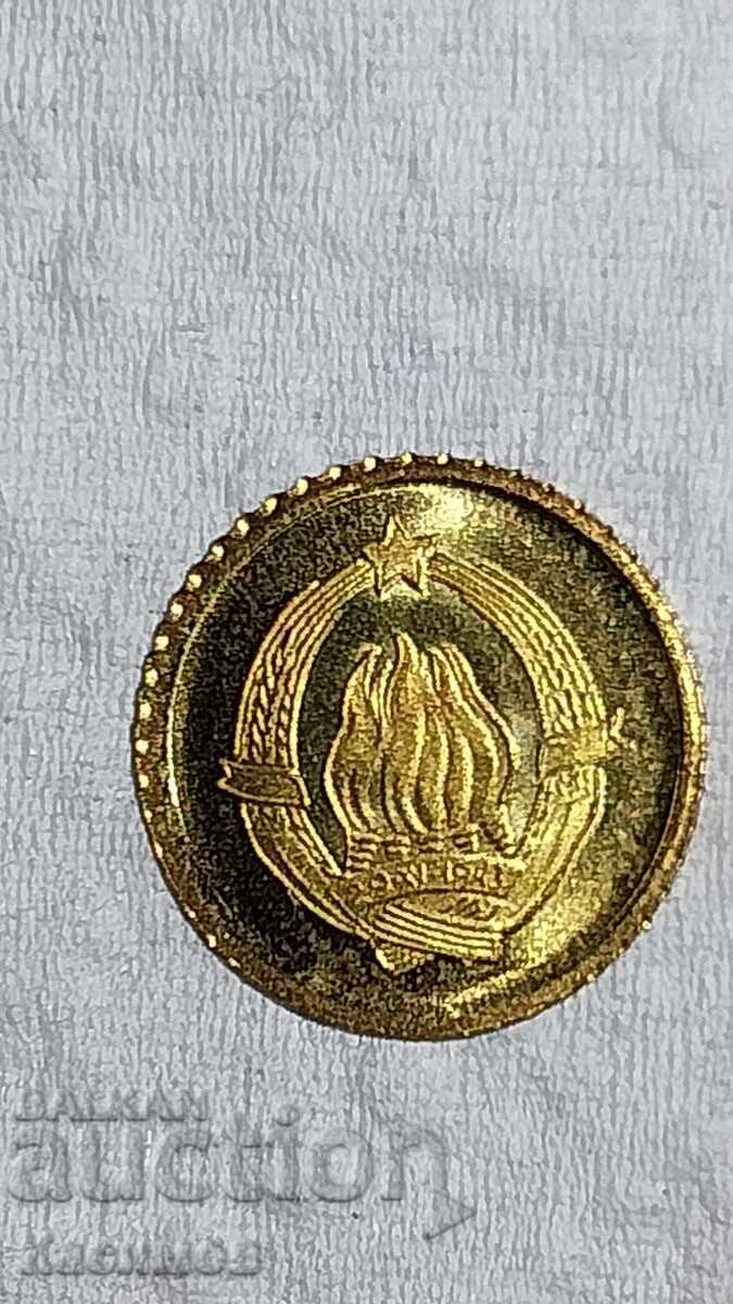 Gold Miniature Commemorative from Yugoslavia for Josip B. Tito