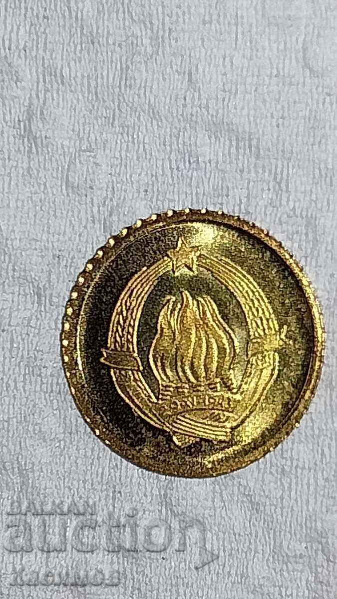 Miniatură de aur comemorativă din Iugoslavia pentru Iosif B. Tito