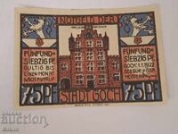 Uncirculated banknote 75 Pfennig 1922 Germany, Goch2