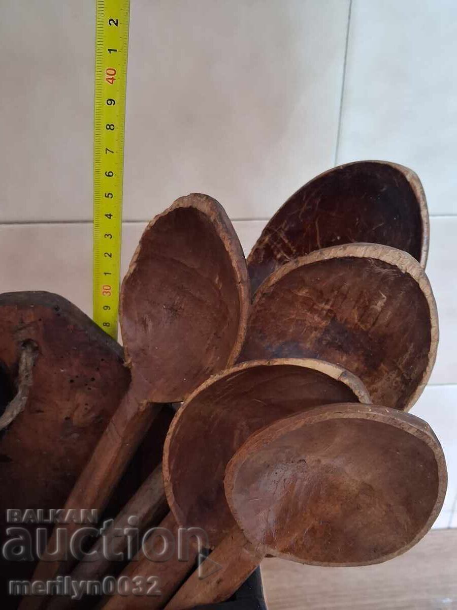 Stari bŭlgarski ξύλινες κουτάλες, πρωτόγονες κουτάλια, κουτάλι - 5