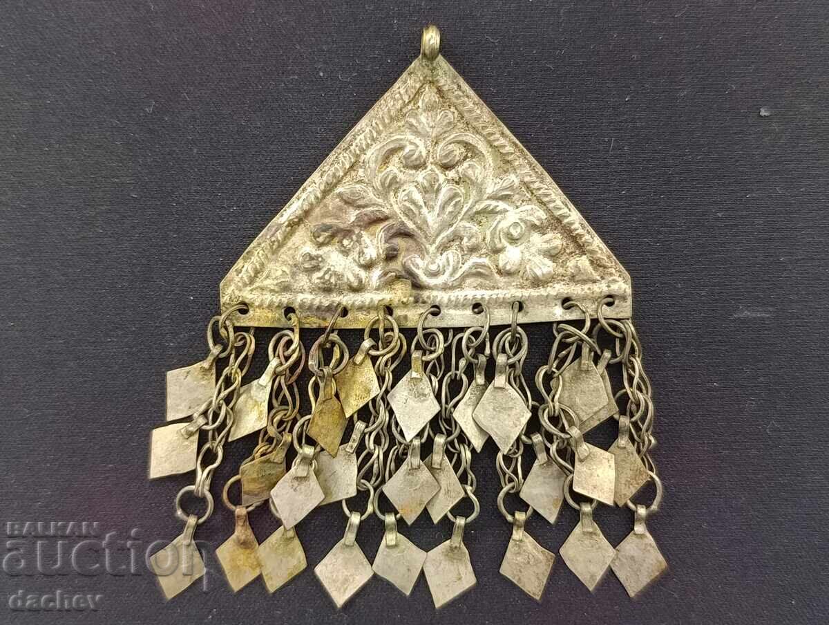 Стара Сребърна Възрожденска трепка накит прочелник носия 19В с цена € 80.00 | 156.47 лв.