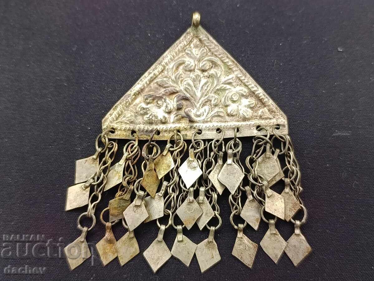 Аукцион Стара Сребърна Възрожденска трепка накит прочелник носия 19В