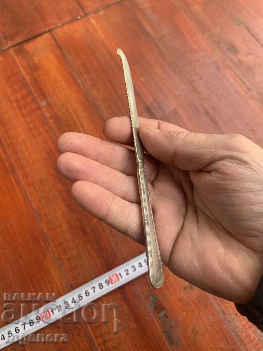 НОЖ СЕРВИЗЕН МАРКОВ ПОСРЕБРЕН МАРКИРОВКА СТАРА АНГЛИЯ - 7 НОЖ СЕРВИЗЕН МАРКОВ ПОСРЕБРЕН МАРКИРОВКА СТАРА АНГЛИЯ - 7