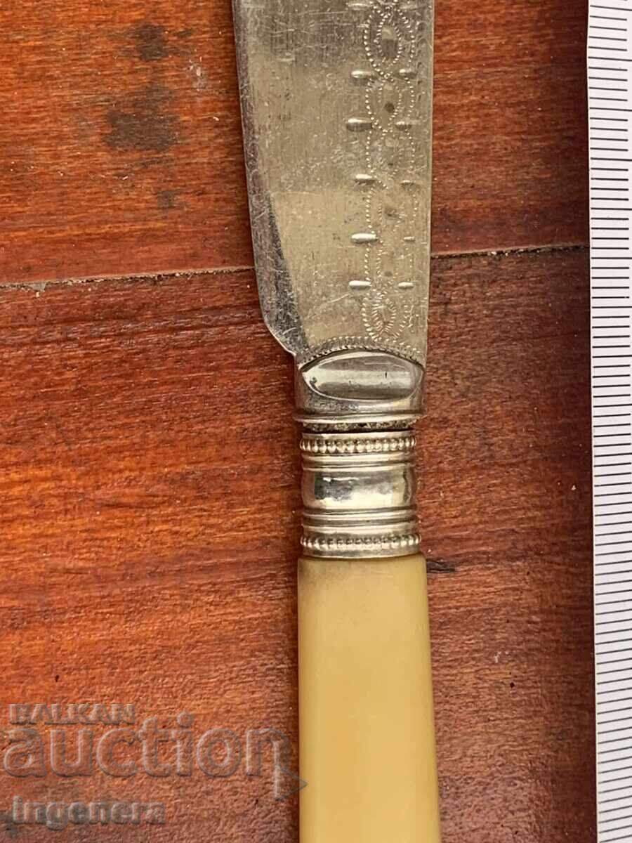 CUȚIT PENTRU UNT SERVICIAL ARGINTAT MARCĂ ORNAMENTAȚIE - ANGLIA - 5