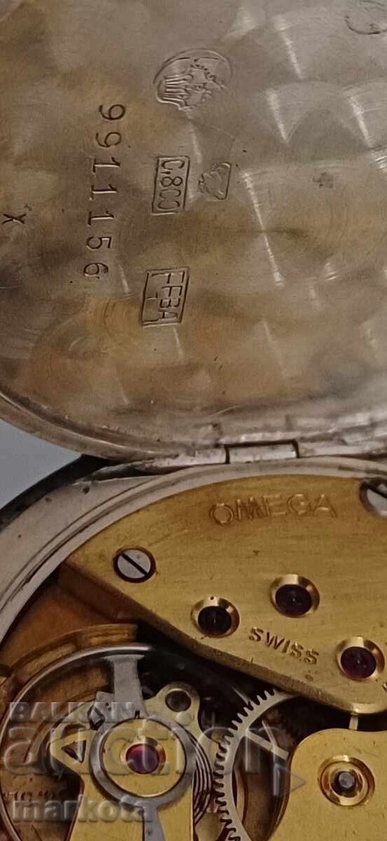 Τσέπης ασημένιο ρολόι -OMEGA-swiss - 6