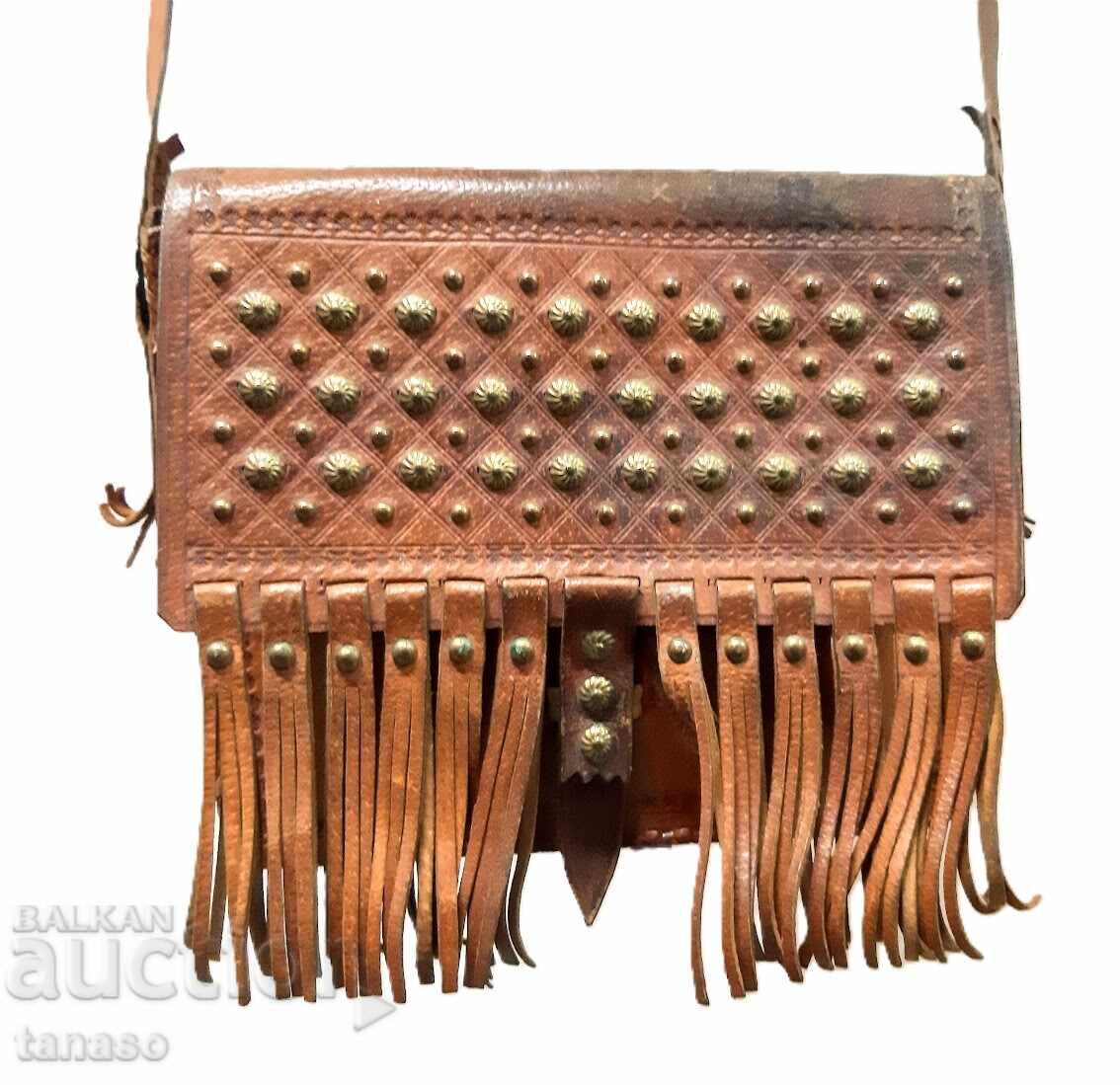 Παλιά δερμάτινη τσάντα ώμου