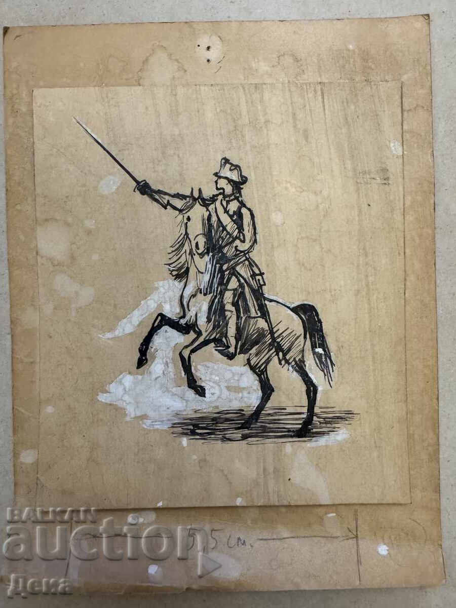 Борис Ангелушев-лот от две илюстрации 1950г