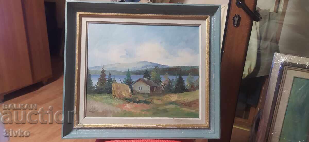 Tablou ulei TVA semnătură peisaj