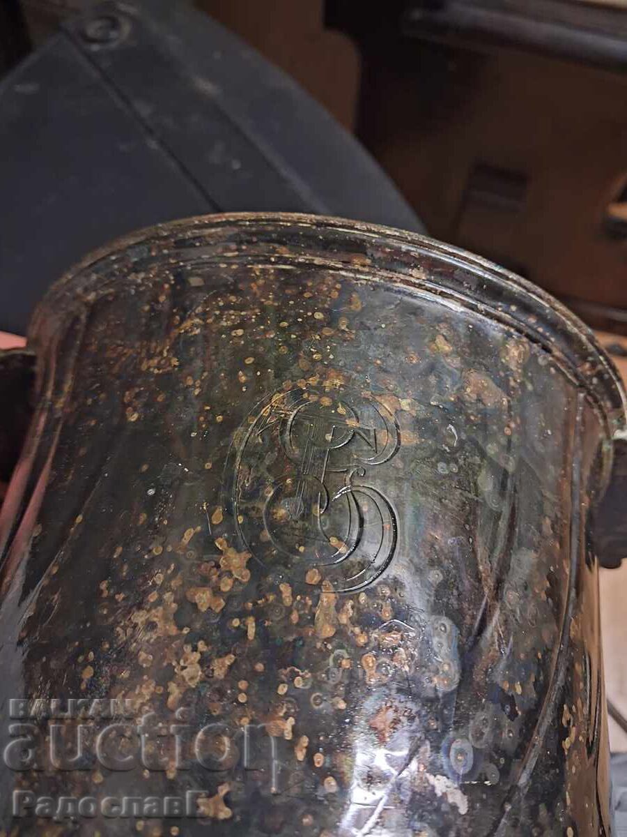 Răcitor de șampanie Christofle antic, argintat, 1913 Mon - 5