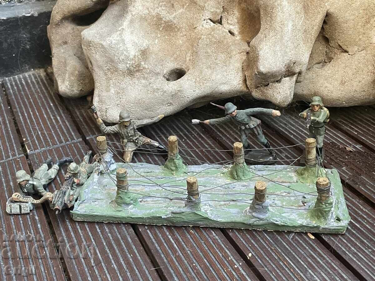 Figures, Elastolin soldiers. Diorama - 5