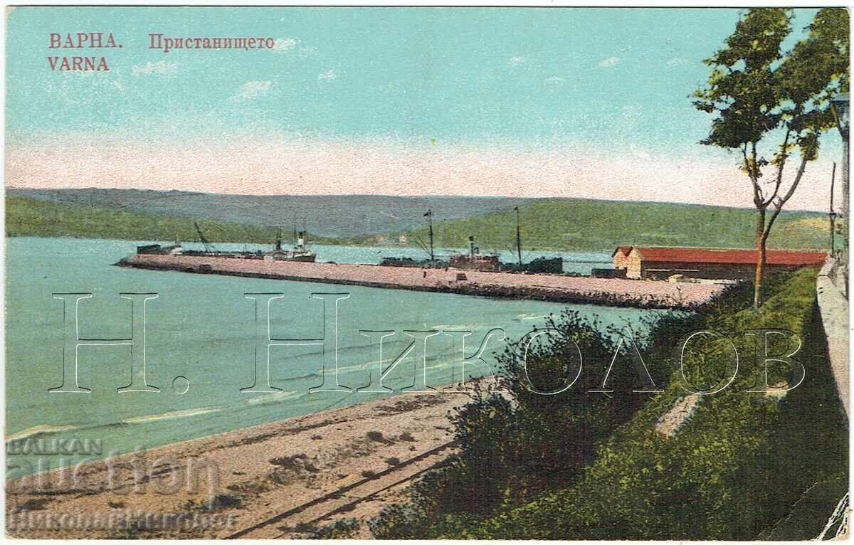 191? VECHE CĂRȚICĂ VARNA PORTUL E879