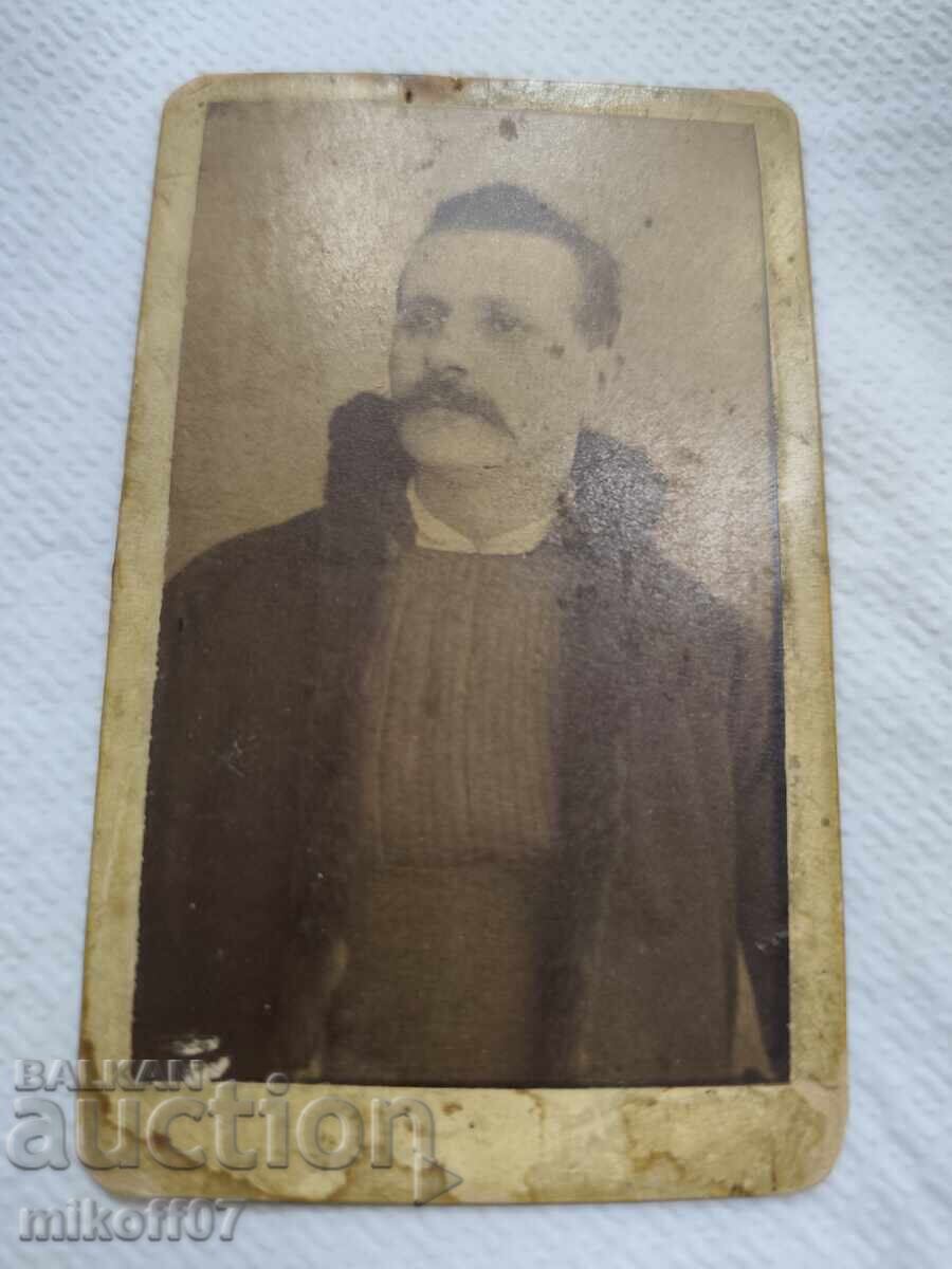 Снимка картон фотография Калпакчиев Революционер