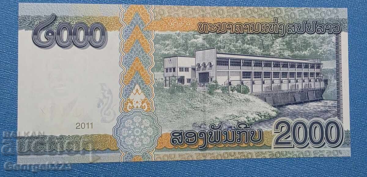 Laos 2011 2000 Kip UNC with price € 2.00 | 3.91 BGN