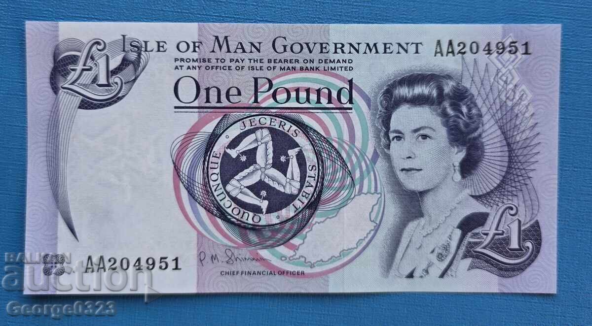 Νήσος Μαν 2009 1 λίρα UNC