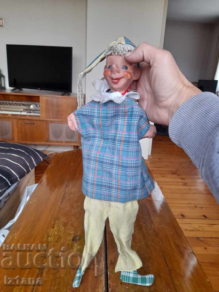 Delivery of Old puppet theater doll Buratino, Pinocchio