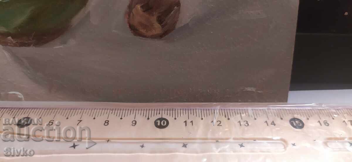 Картина масло платно орех в купичка подпис Антон Йорданов с цена € 9.99 | 19.54 лв.