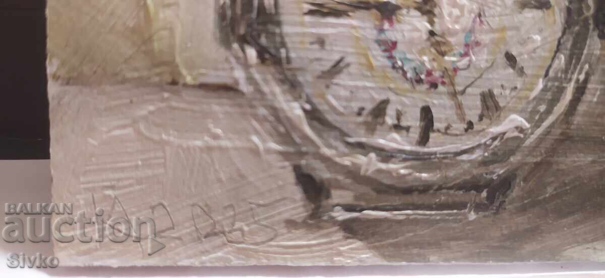 Tablou ulei pe pânză ceas semnătura Anton Yordanov cu preț € 9.99 | 19.54 BGN Tablou ulei pe pânză ceas semnătura Anton Yordanov cu preț € 9.99 | 19.54 BGN