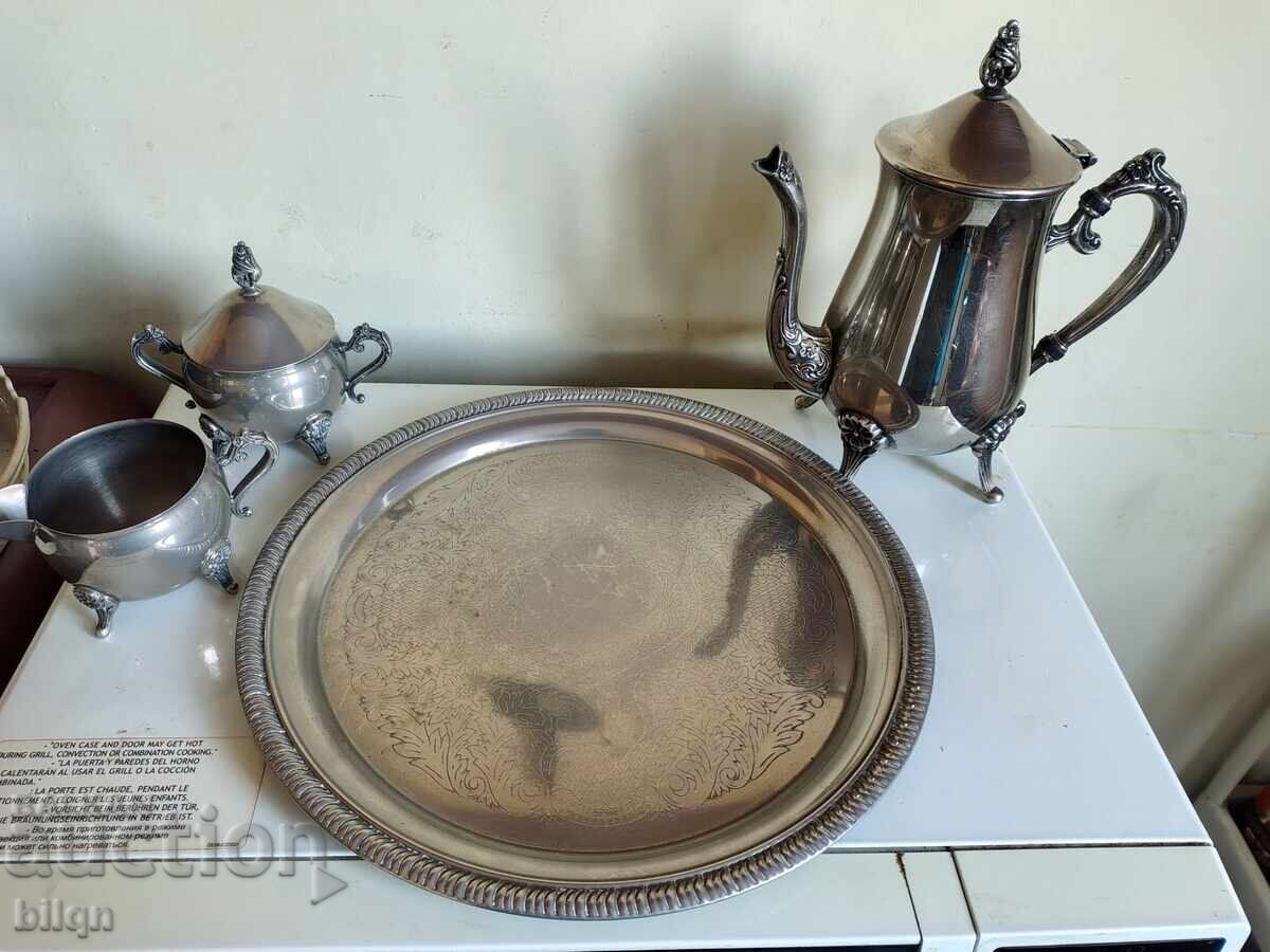 Licitație Frumos serviciu placat cu argint vechi