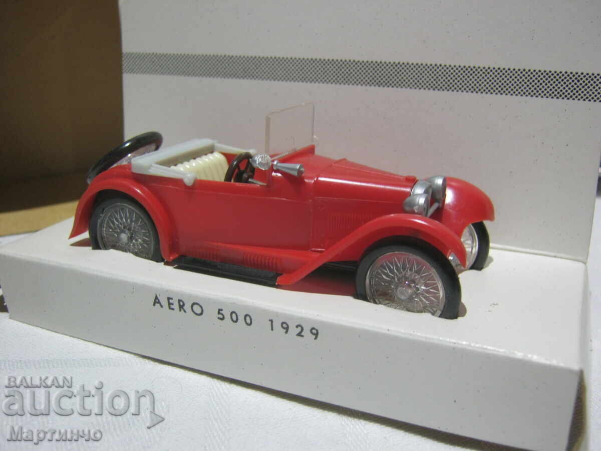 Old toy plastic model car Aero 500 in box