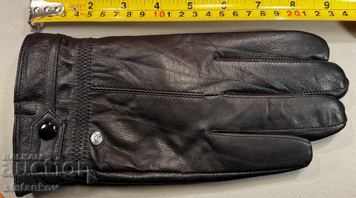 Елегантни Мъжки ръкавици от естествена агнешка кожа - 5