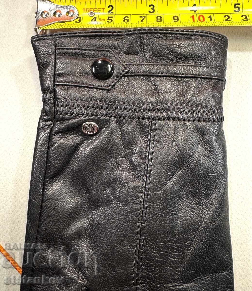 Елегантни Мъжки ръкавици от естествена агнешка кожа - 6