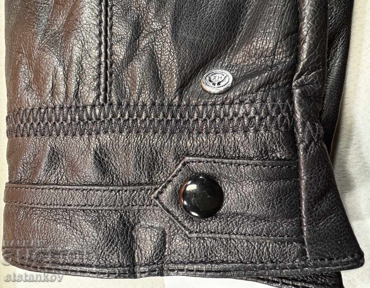 Елегантни Мъжки ръкавици от естествена агнешка кожа - 7