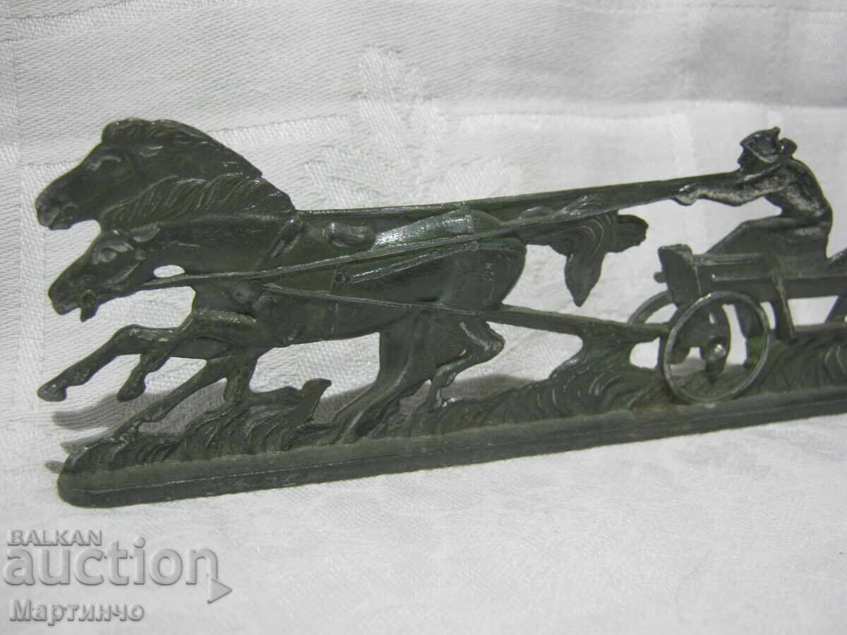 Auction  Old Metal Toy Horse Carriage Gatling Gun