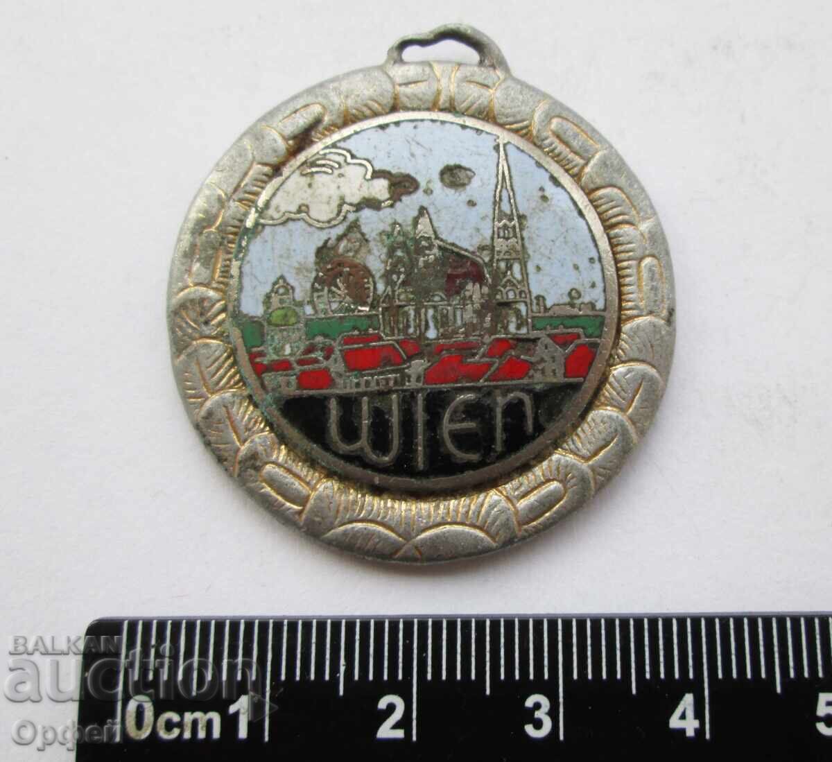 Δημοπρασία Παλιό τουριστικό μετάλλιο σήμα πλακέτα Βιέννη