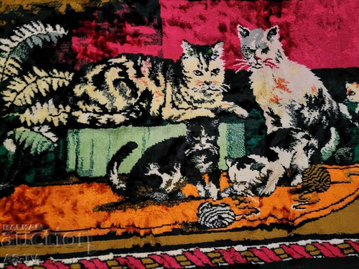 Плюшен  Ковьор с котета с цена 15.00 €