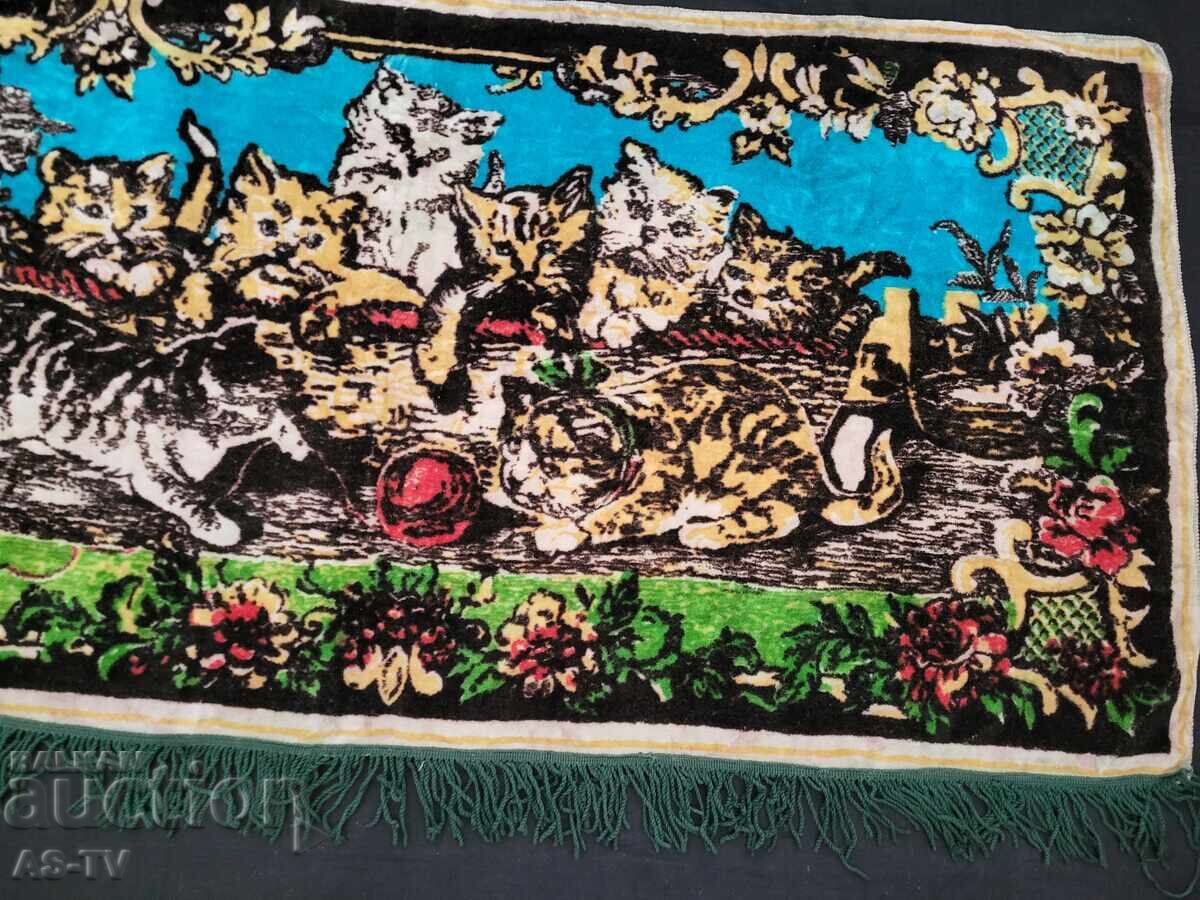 Delivery of Plush Rug with Kittens