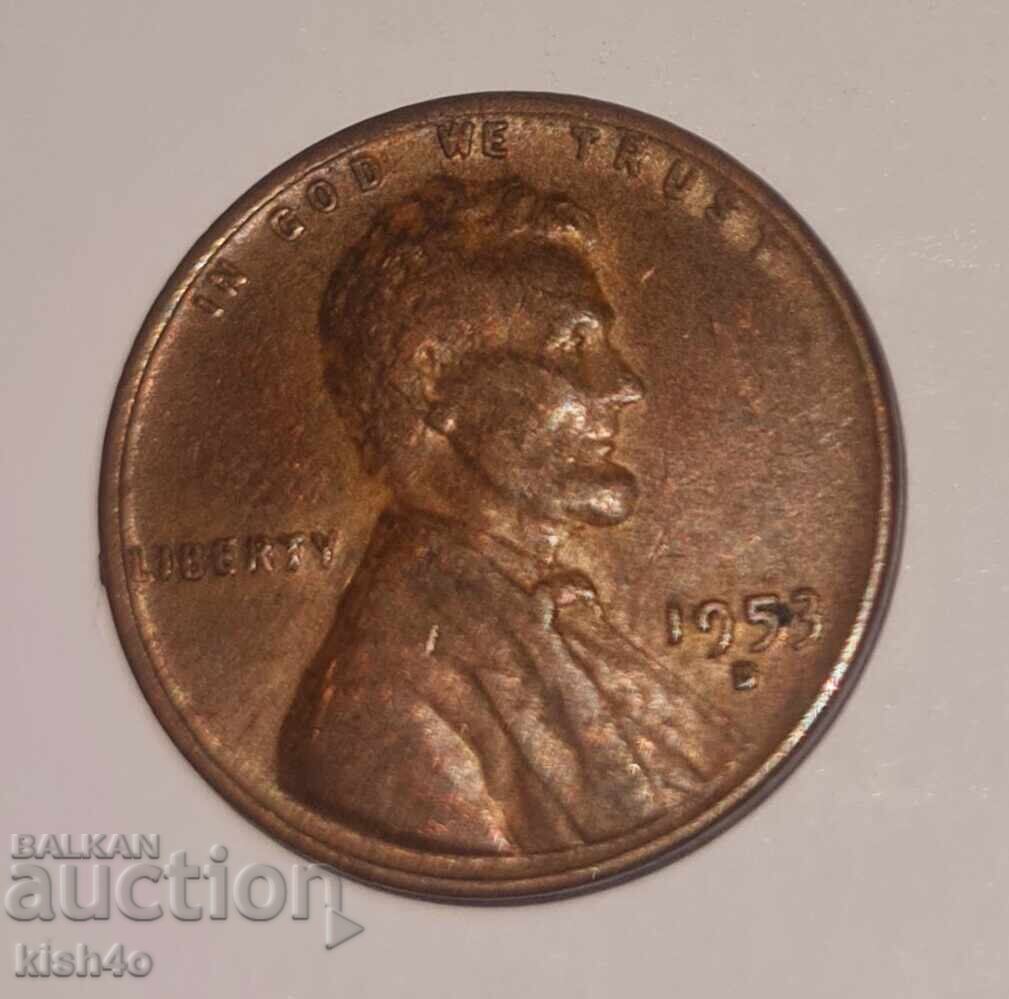 1 US Cent 1953 D 1 US Cent 1953 D