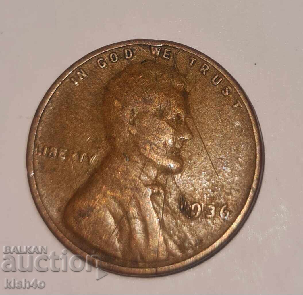 1 US Cent 1936