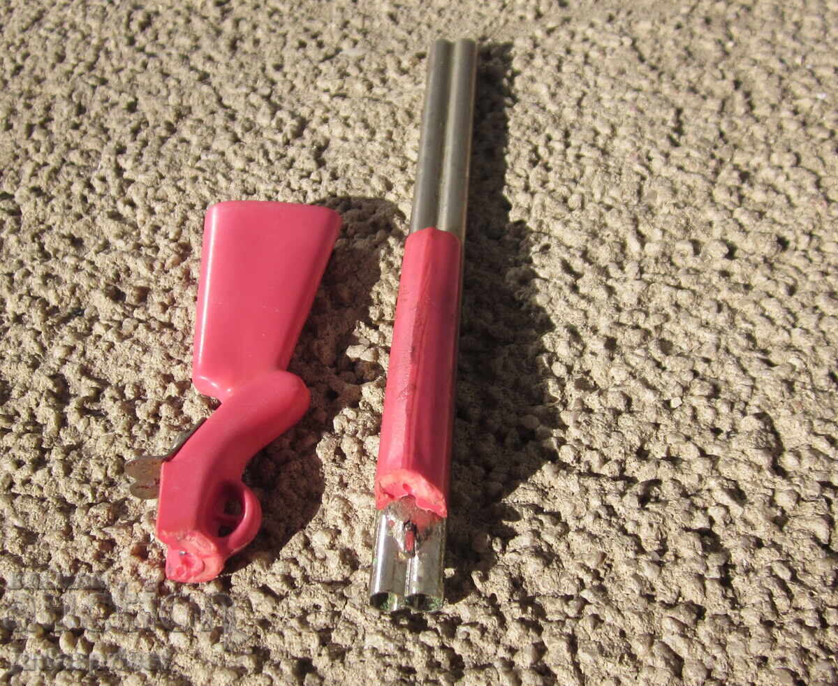 стара Българска химикалка ловна ловджийска пушка двуцевка - 5