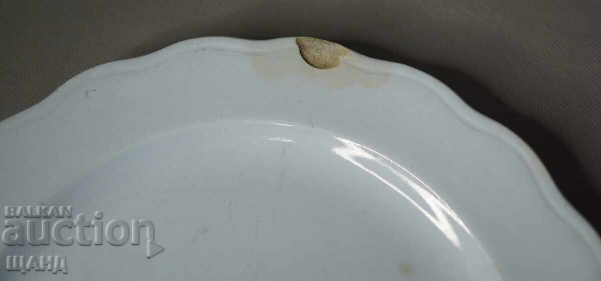 Farfurie ceramică franceză Sarreguemines 1900 cu monogramă cu preț € 5.63 | 11.01 BGN