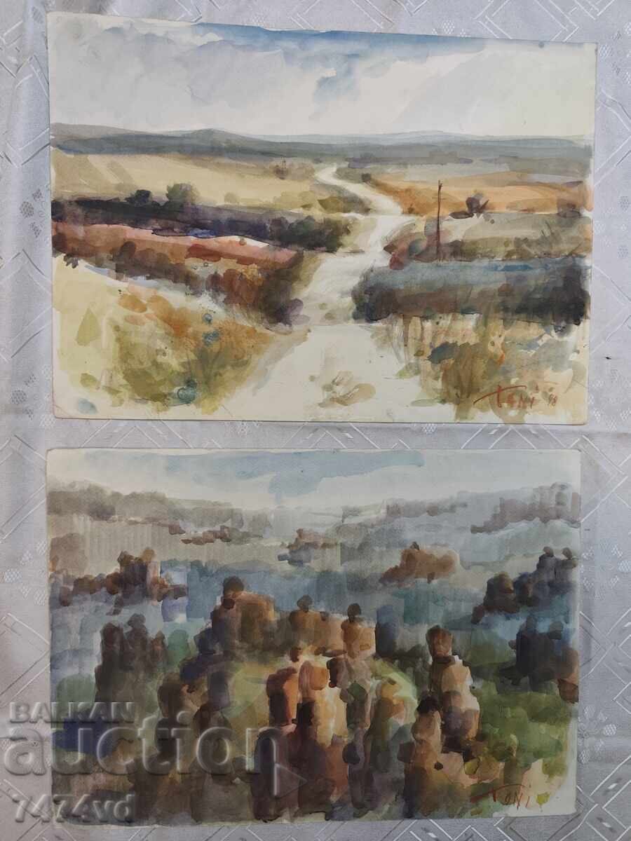 2 Acuarele ale renumitului artist bulgar Todor Ignatov Tony - 6
