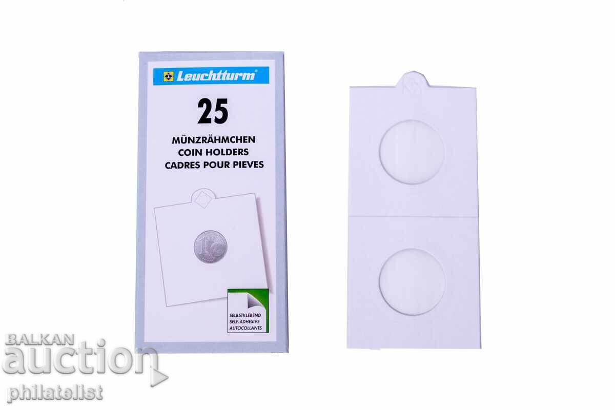 Leuchtturm coin cards 25 pcs / pack. - 25 mm