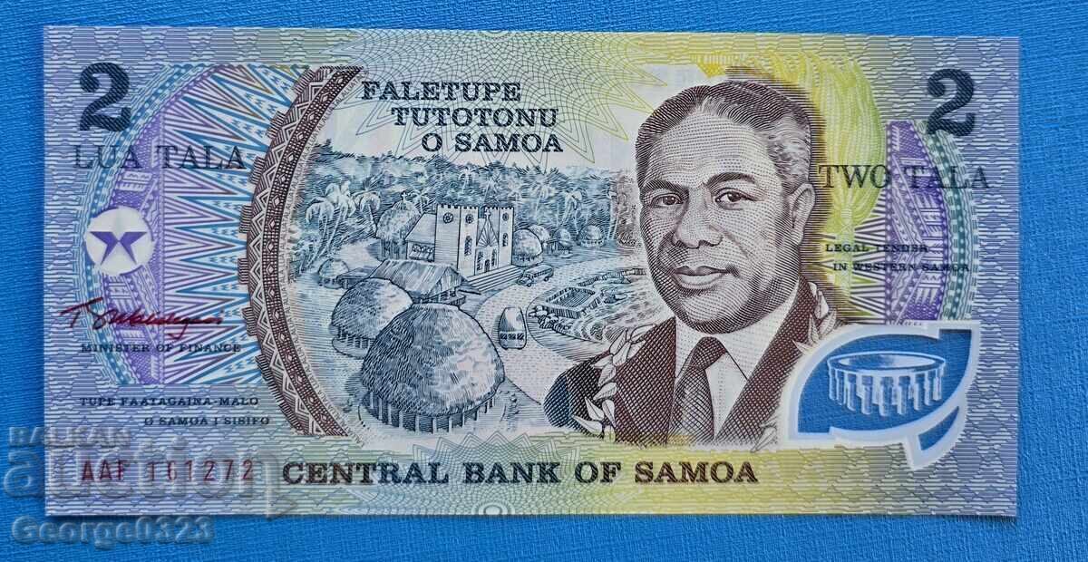 Samoa 1990 2 Tala Jubiliară UNC Noi Polimer