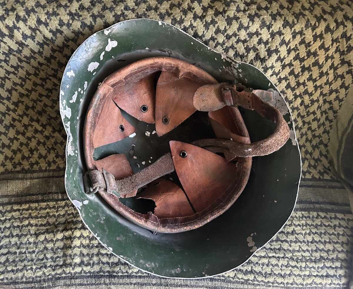 Δημοπρασία Βουλγαρικό Αξιωματικό Αλουμινένιο Παραδοσιακό Κράνος Β' Παγκοσμίου Πολέμου Μ36 τύπου Α