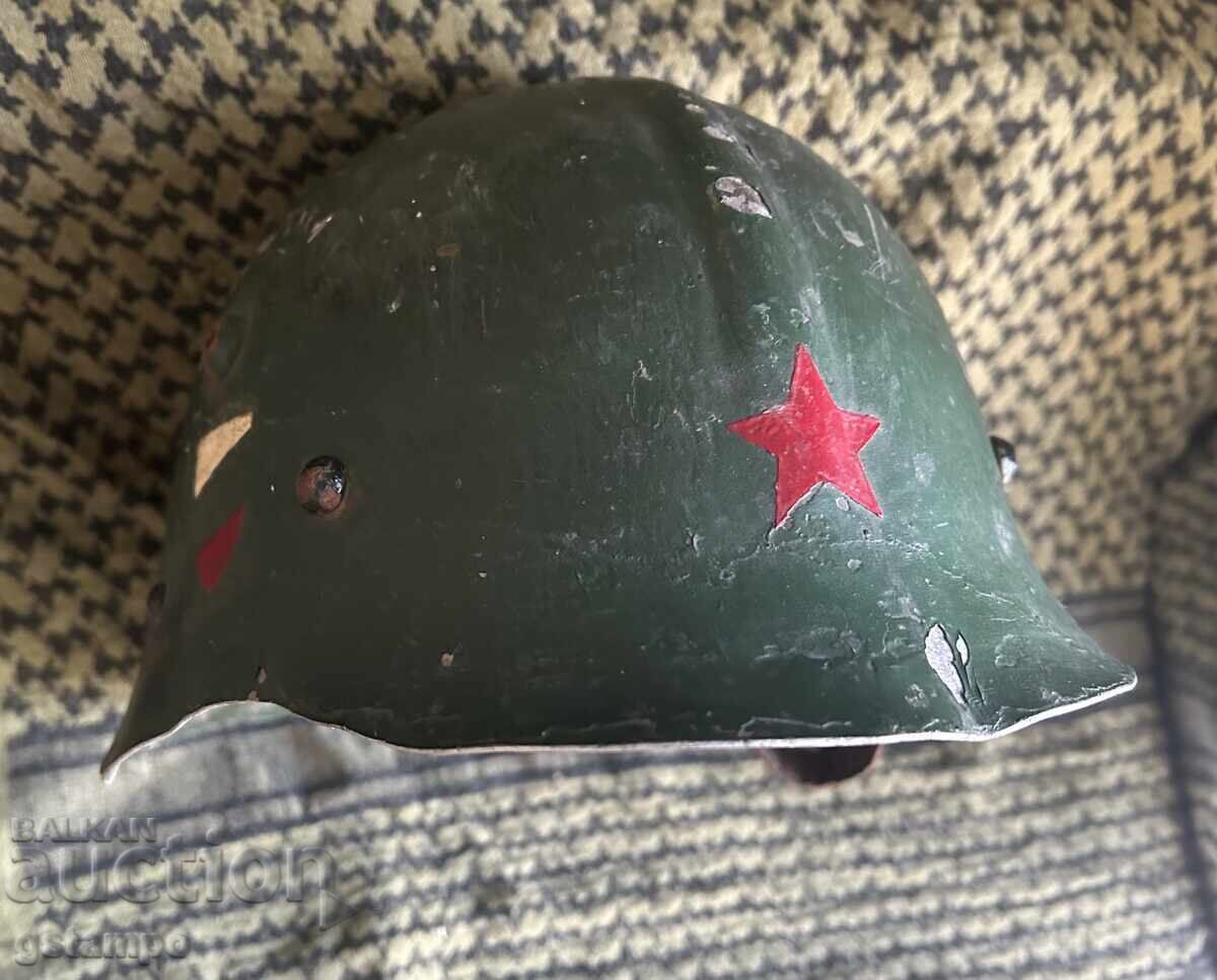 Παράδοση Βουλγαρικό Αξιωματικό Αλουμινένιο Παραδοσιακό Κράνος Β' Παγκοσμίου Πολέμου Μ36 τύπου Α