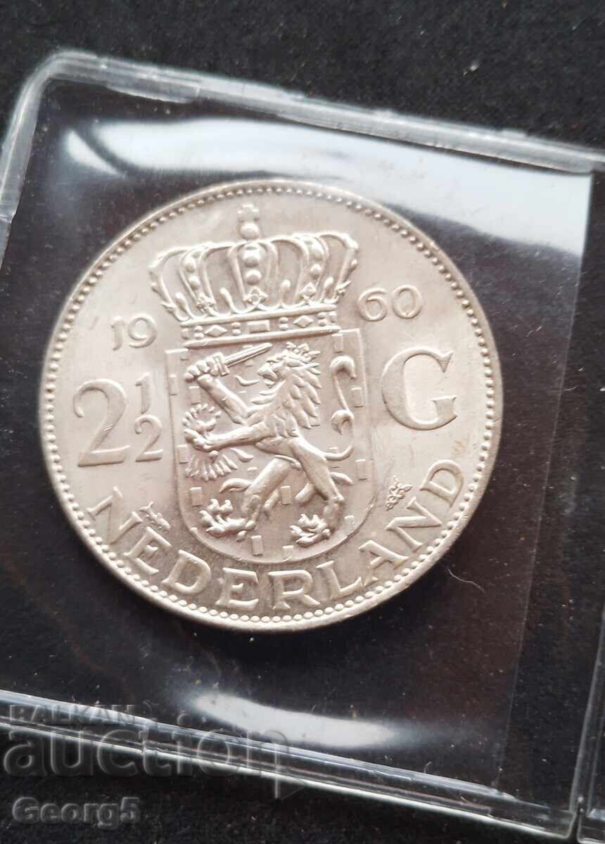 2 1/2 guldeni 1960 Argint cu preț € 30.00 | 58.68 BGN