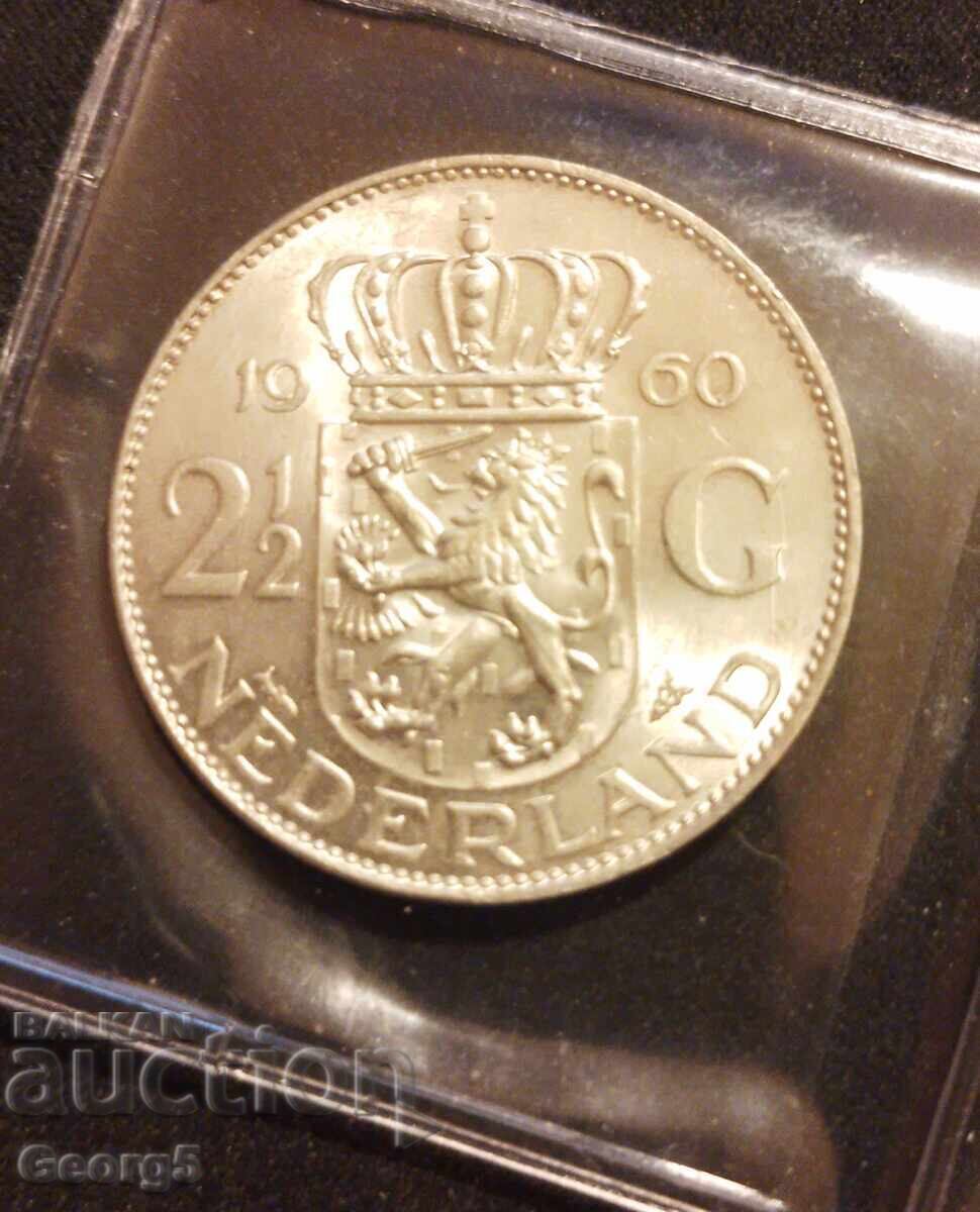 2 1/2 guldeni 1960 Argint
