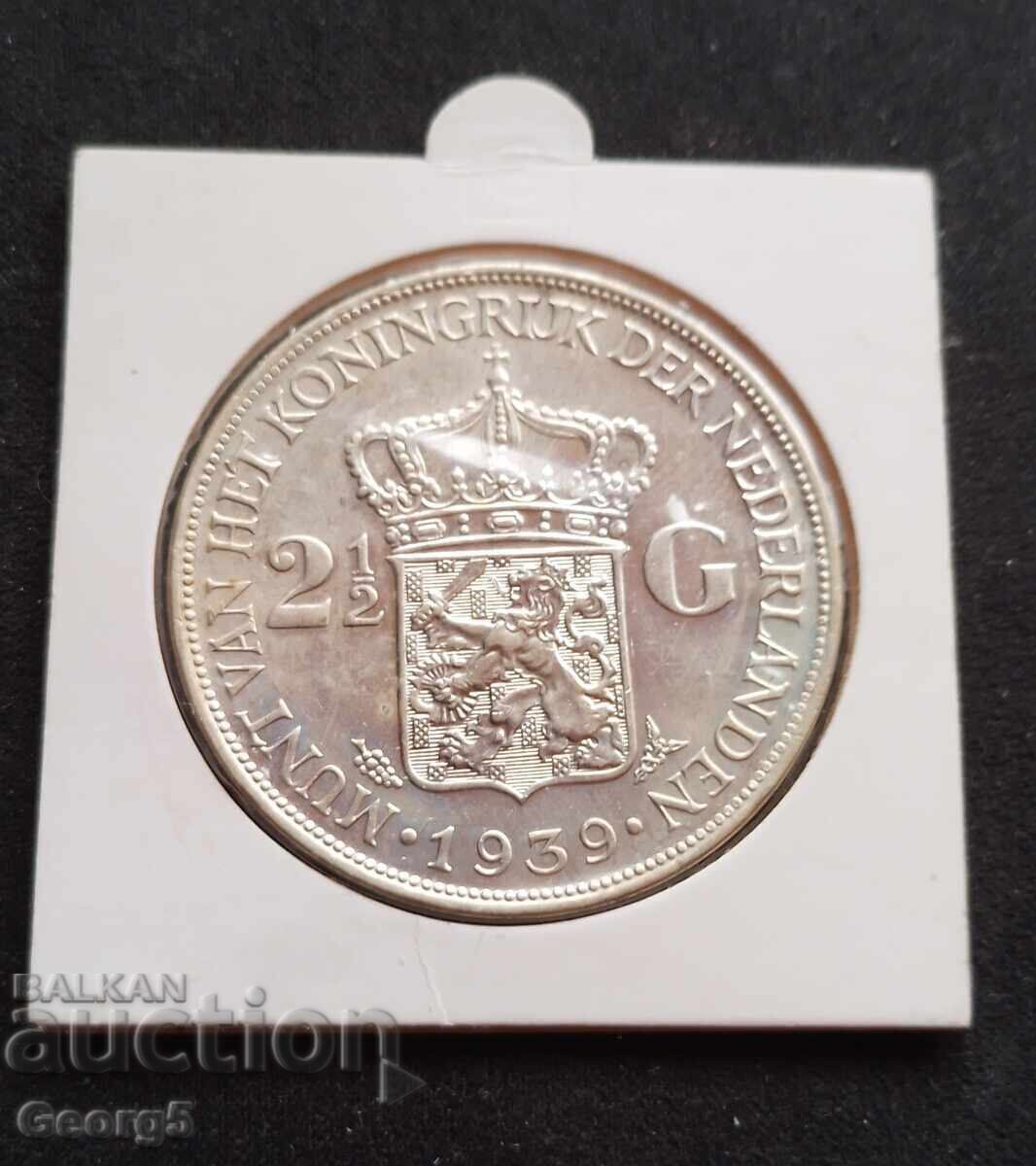 2 1/2 guldeni 1939 Argint cu preț € 50.00 | 97.79 BGN