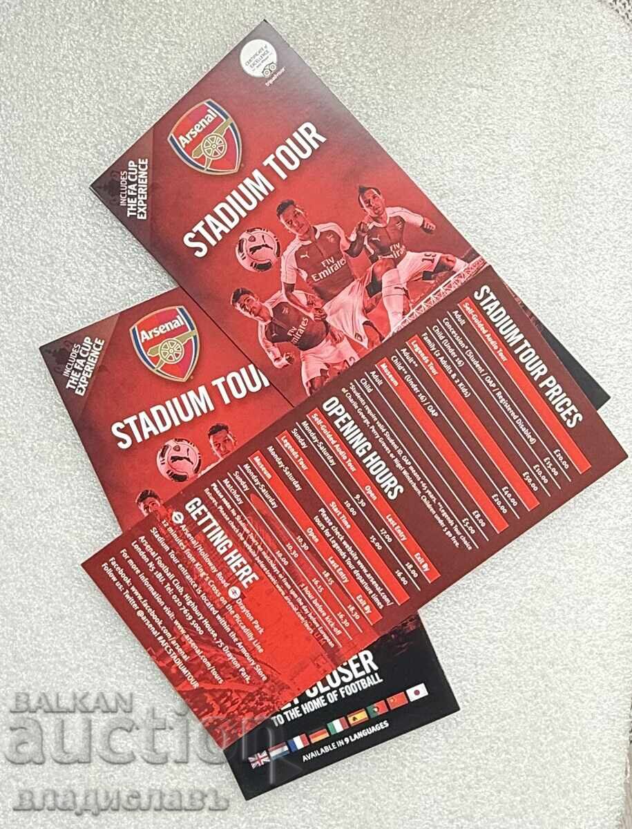 3 bucăți broșuri de fotbal FC Arsenal Londra