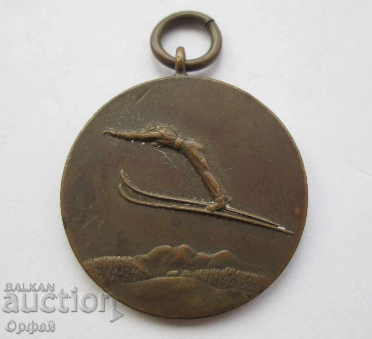 Medalie sportivă veche Sărituri cu schiurile