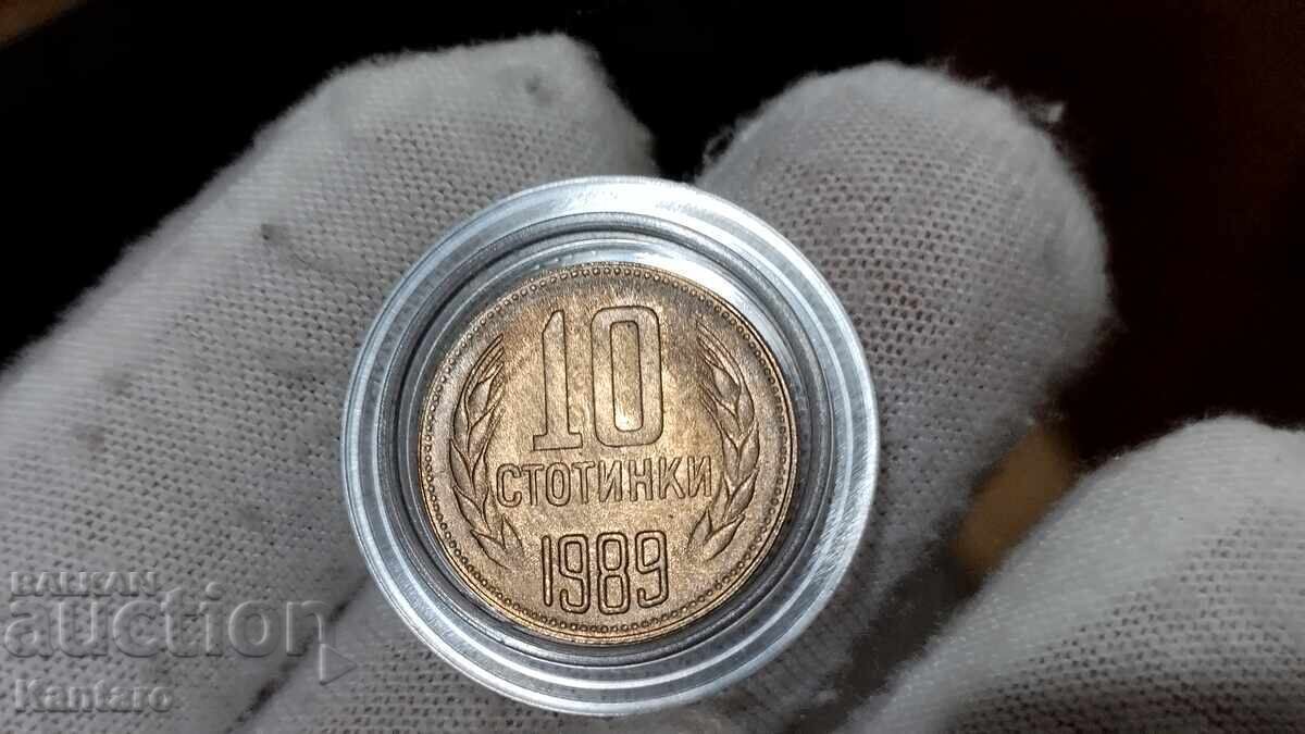 Δημοπρασία Νόμισμα - ΒΟΥΛΓΑΡΙΑ - 10 λεπτά - 1989 - UNC - 2