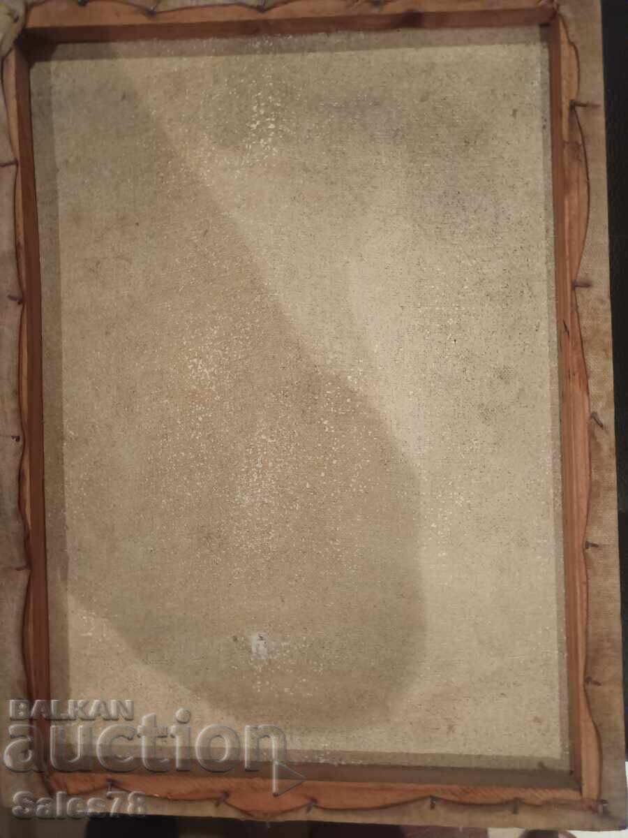 Tablou vechi, ulei pe pânză, pictură - 5