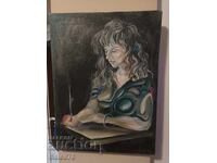 Old painting oil on canvas painting