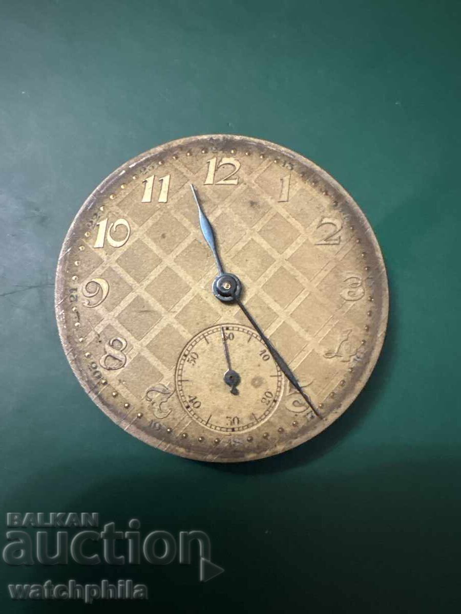 Μηχανισμός ελβετικού ρολογιού τσέπης. Λειτουργεί