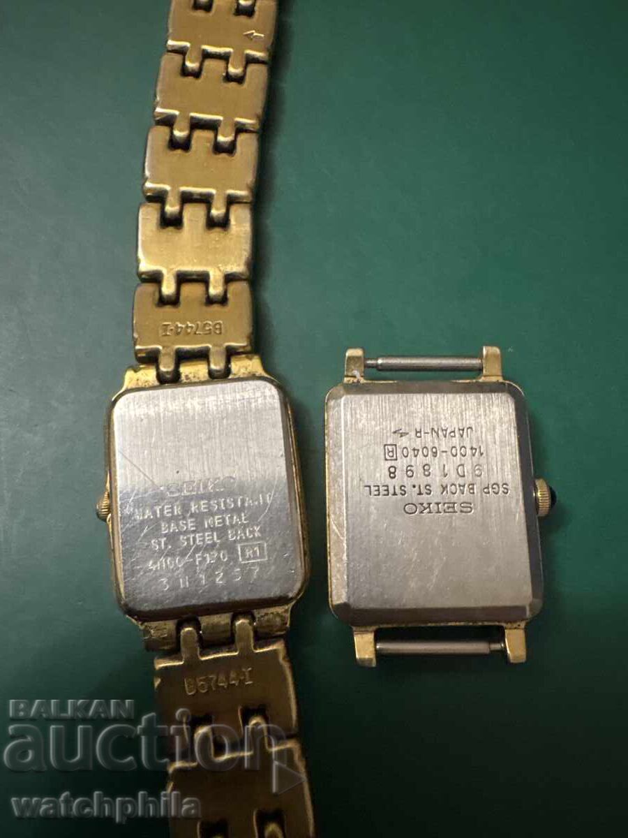 Δημοπρασία Seiko Quartz επιχρυσωμένα γυναικεία ρολόγια. Λειτουργούν. 2 τμχ