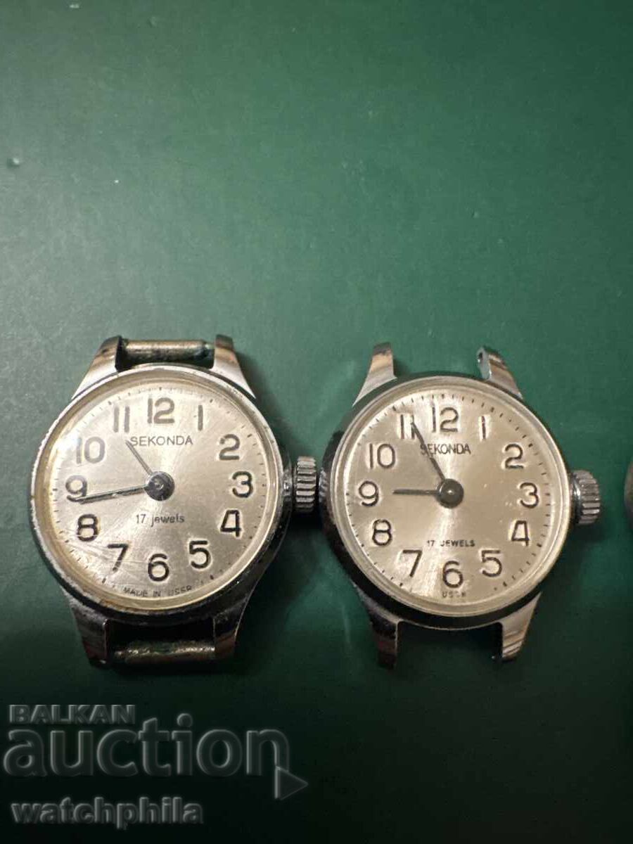 Τσάικα Sekonda σοβιετικά γυναικεία ρολόγια. Άριστα. 3 τμχ με τιμή € 0.01 | 0.02 BGN